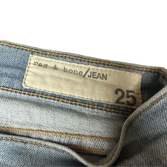 Rag and bone Abingdon Dre light wash distressed boyfriend Jeans size 25 - Picture 9 of 10